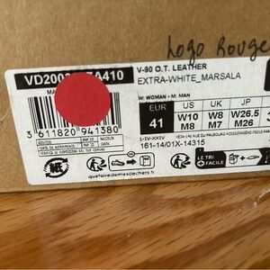 Veja White and Red Sneakers